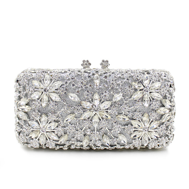 Women Bags On Sale - ファッション高品質クリスタルハンドバッグと財布高級金属光沢のあるラインストーンクラッチバッグイブニングバッグ