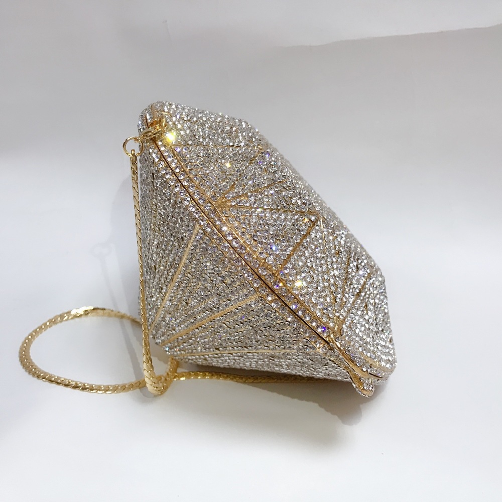 立体的なダイヤモンド形状のイブニングバッグ、ダイヤモンドがい - Women Bags On Sale のレビューと価格