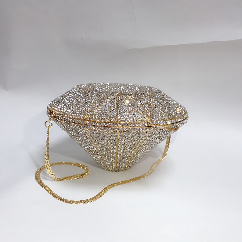 立体的なダイヤモンド形状のイブニングバッグ、ダイヤモンドがい - Women Bags On Sale のレビューと価格