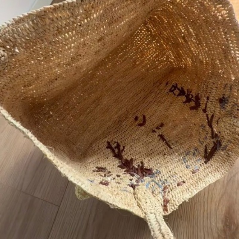新しい手作りラフィア3Dローズハンドバッグ、手編みフックビー - Women'S Raffia Bags のレビューと価格