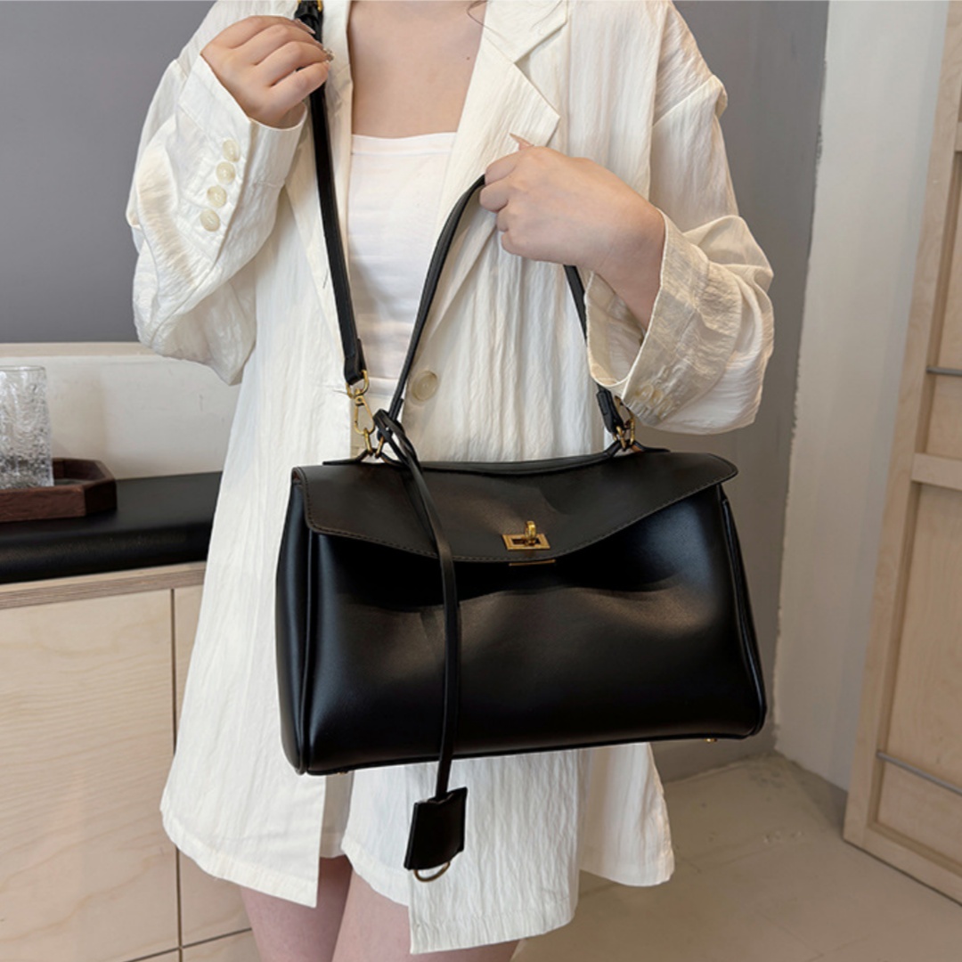 ミニマリストな高級感のある韓国製ソフトレザーのフラップバッグ - Women Hand Bags For Office のレビューと価格