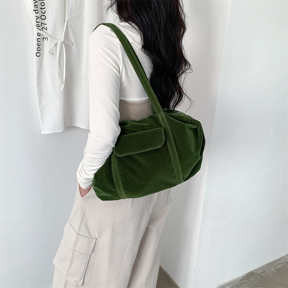 ヴィンテージ風ベルベット素材のレディースボストンバッグ。大容 - Women Hand Bags For Office のレビューと価格