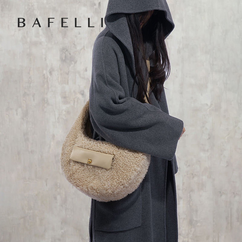 女性用半円形ウールバッグ,ミニマリストの脇毛キャリー,カジュ - Women Bags Branded のレビューと価格